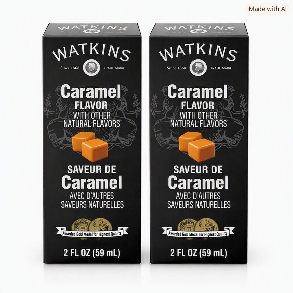 Watkins Caramel Flavoring Concentrate 2 Fl Oz Gluten Free Gold Medal Kosher